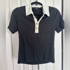 J. Crew Black and White Button Down Shirt